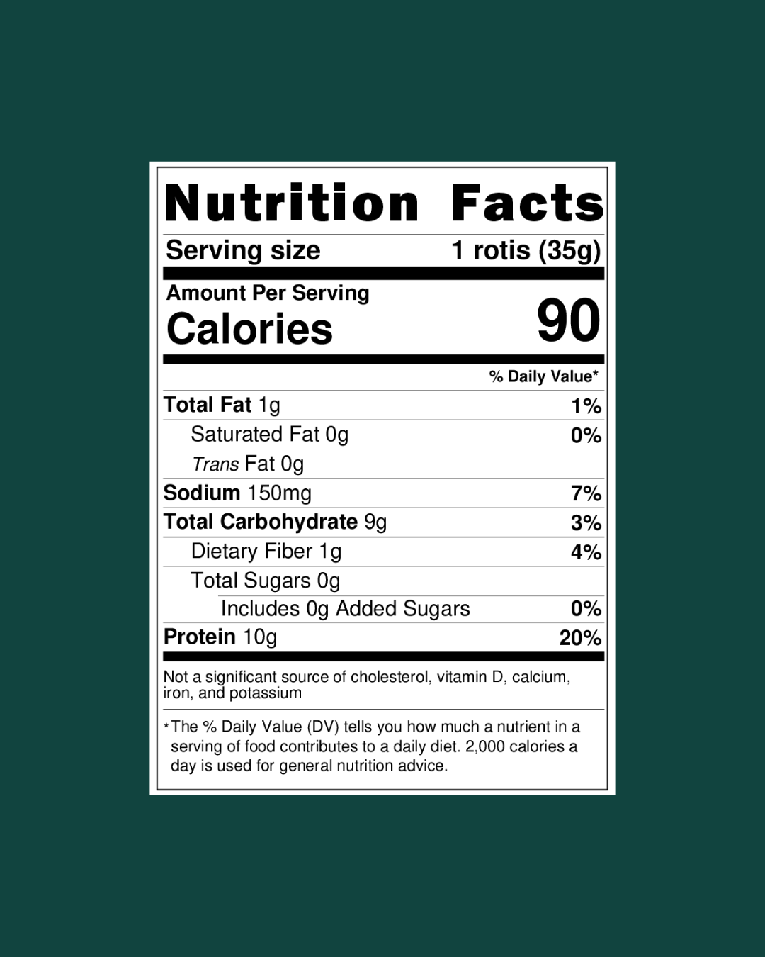 6 Normal Size Roti Protein Protein Rotis – Jōsh Foods